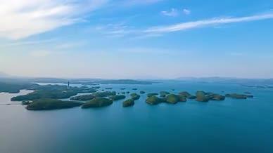 4K航拍延时庐山西海5A风景区自然风光视频的预览图